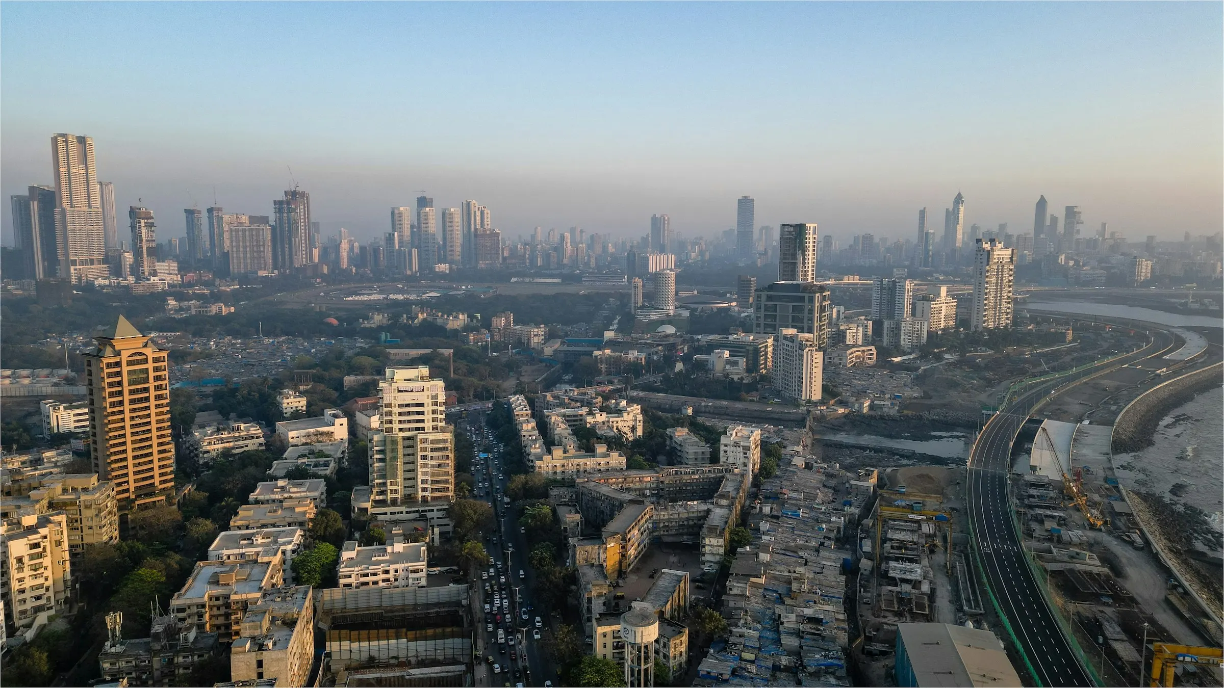 Aerial view of Mumbai's business districts