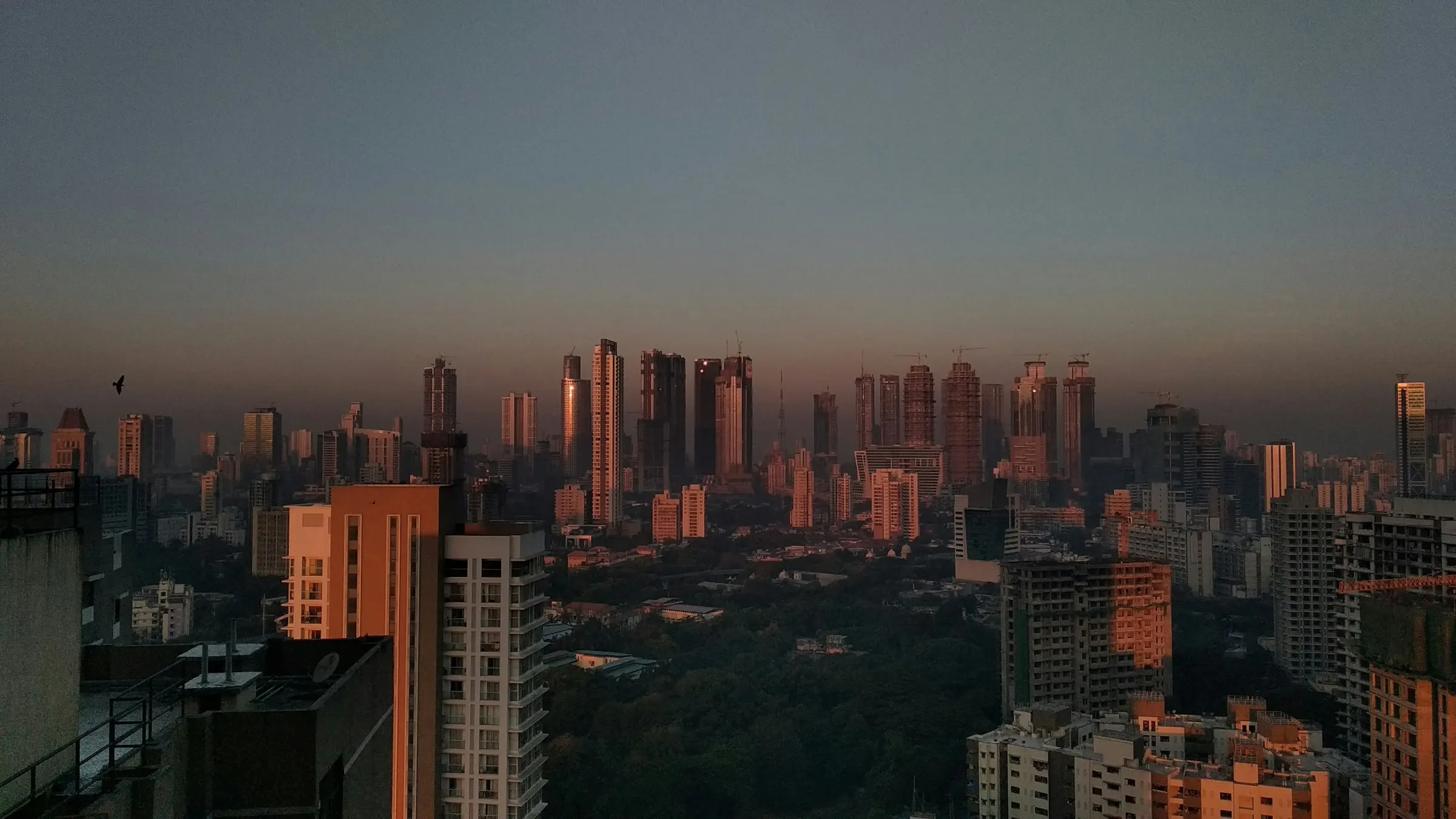 Mumbai towers at dusk